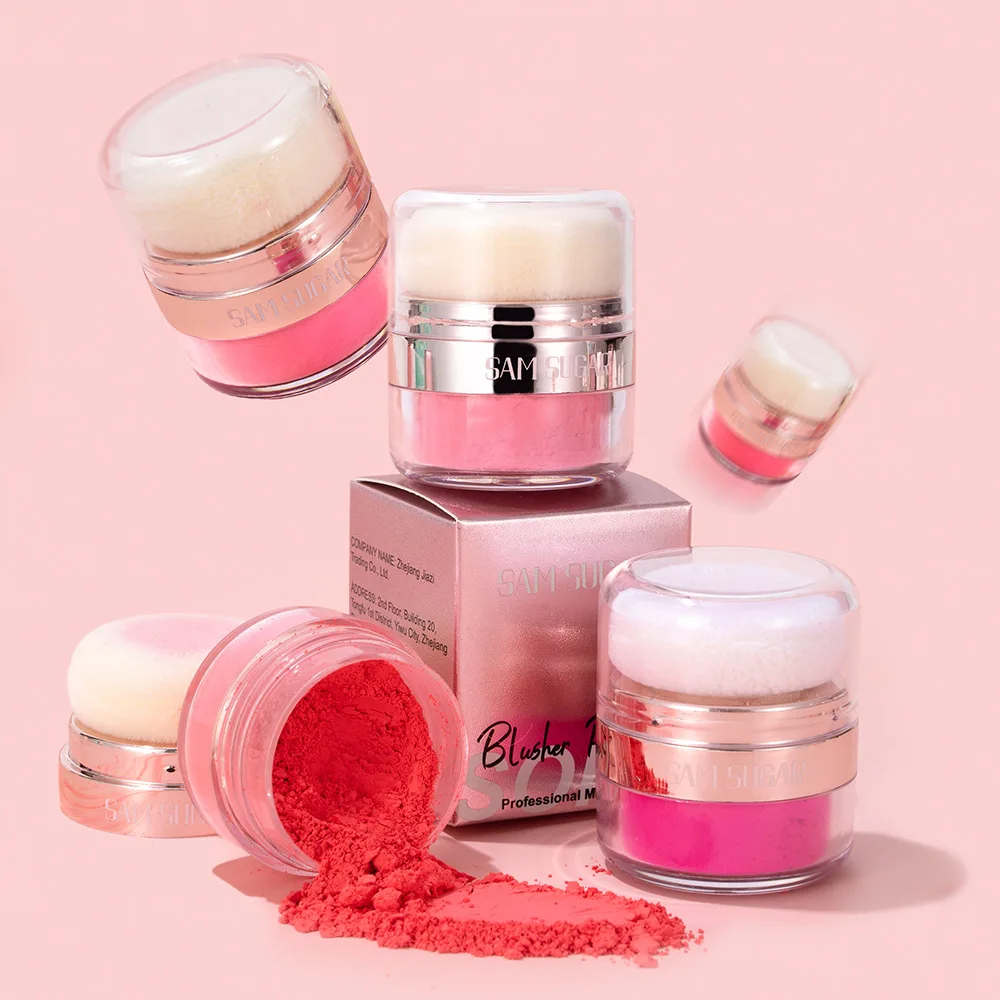 Fard à coussin d'air 6 couleurs, ombre à paupières mate, lisse et soyeuse, avec une bouffante facile à utiliser pour la tête de champignon, poudre libre