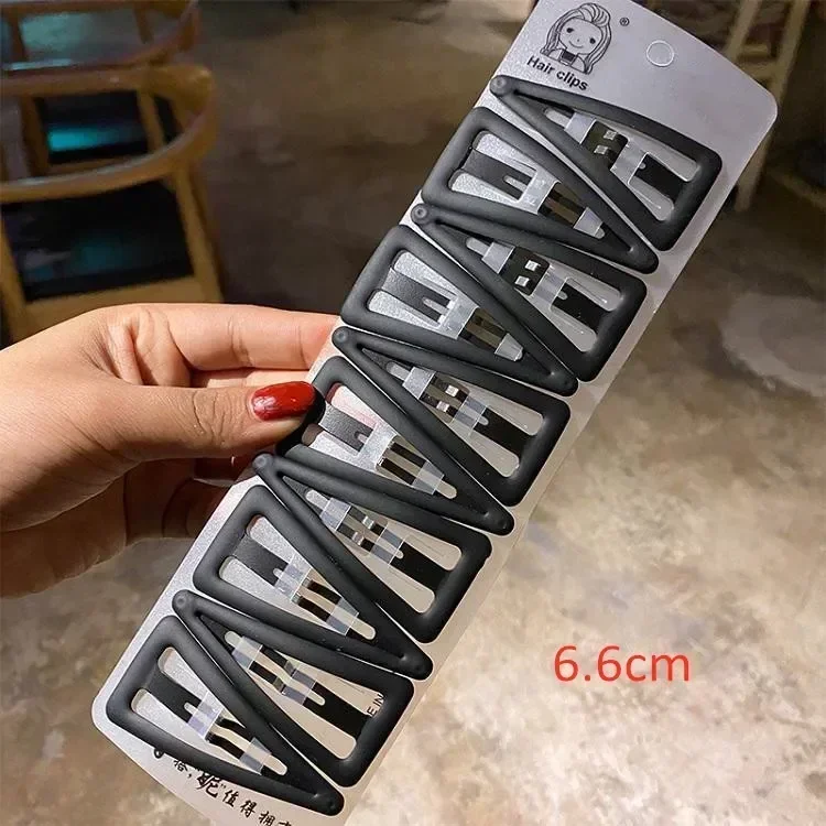 Hot 10Pcs/set Non Slip Matt Black Hairpin Big Water Drop Geometric
