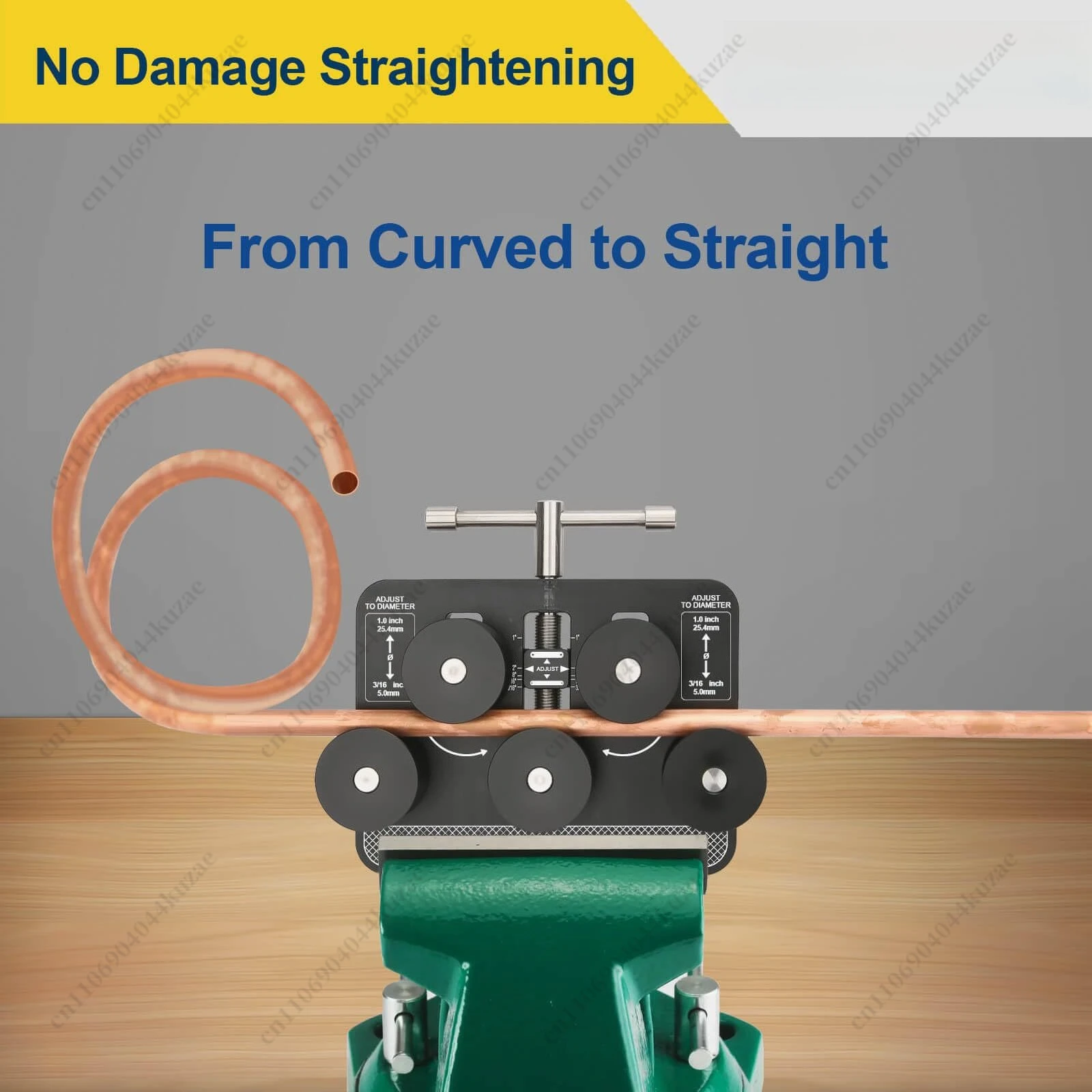 Pipe Straightener, Brake Line Straightener, Suitable for Diameters From 3/16 Inch To 1.0 Inch