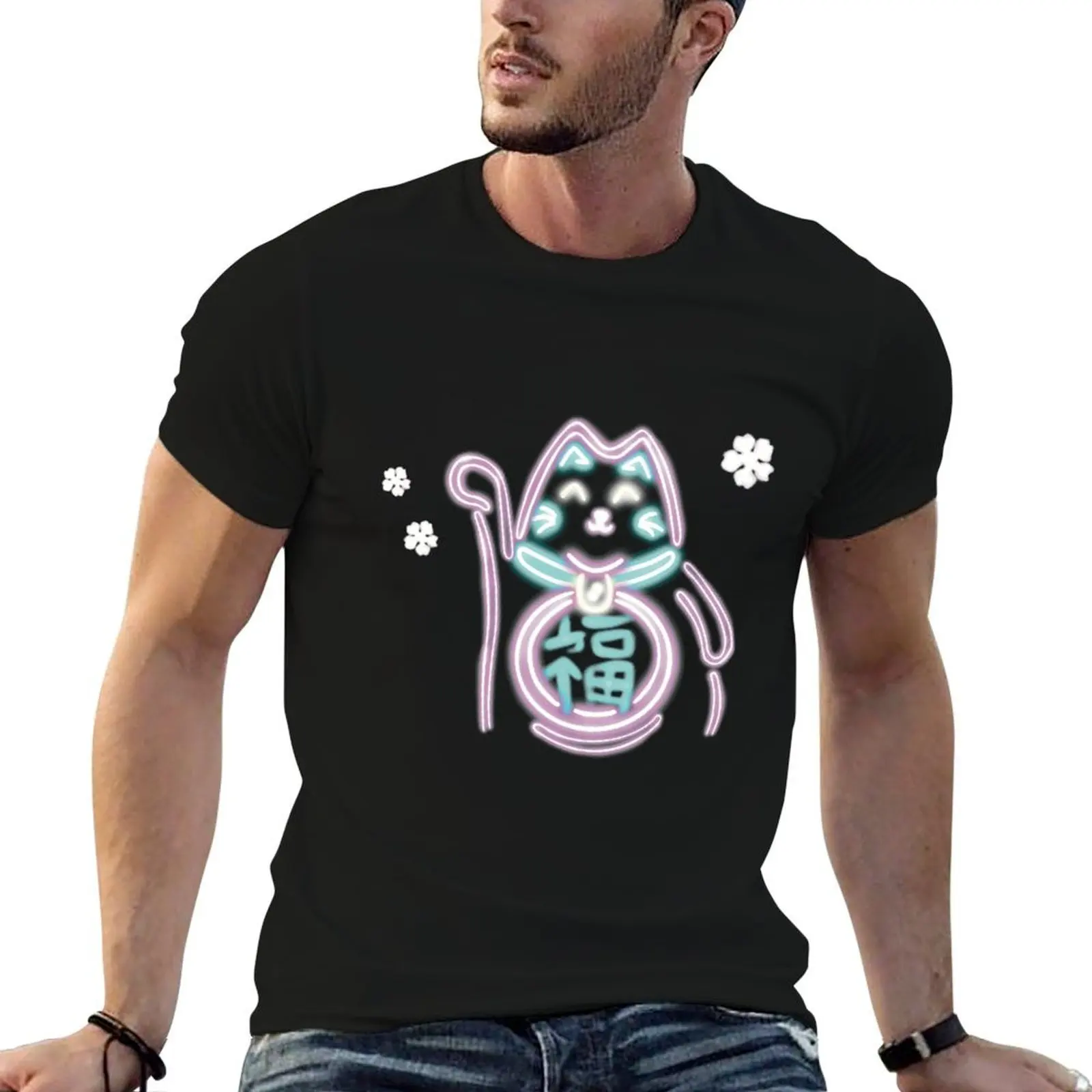 Kawaii cat Kate T-Shirt man t shirt graphic t shirts cotton 100% t shirts for man cotton T-shirt