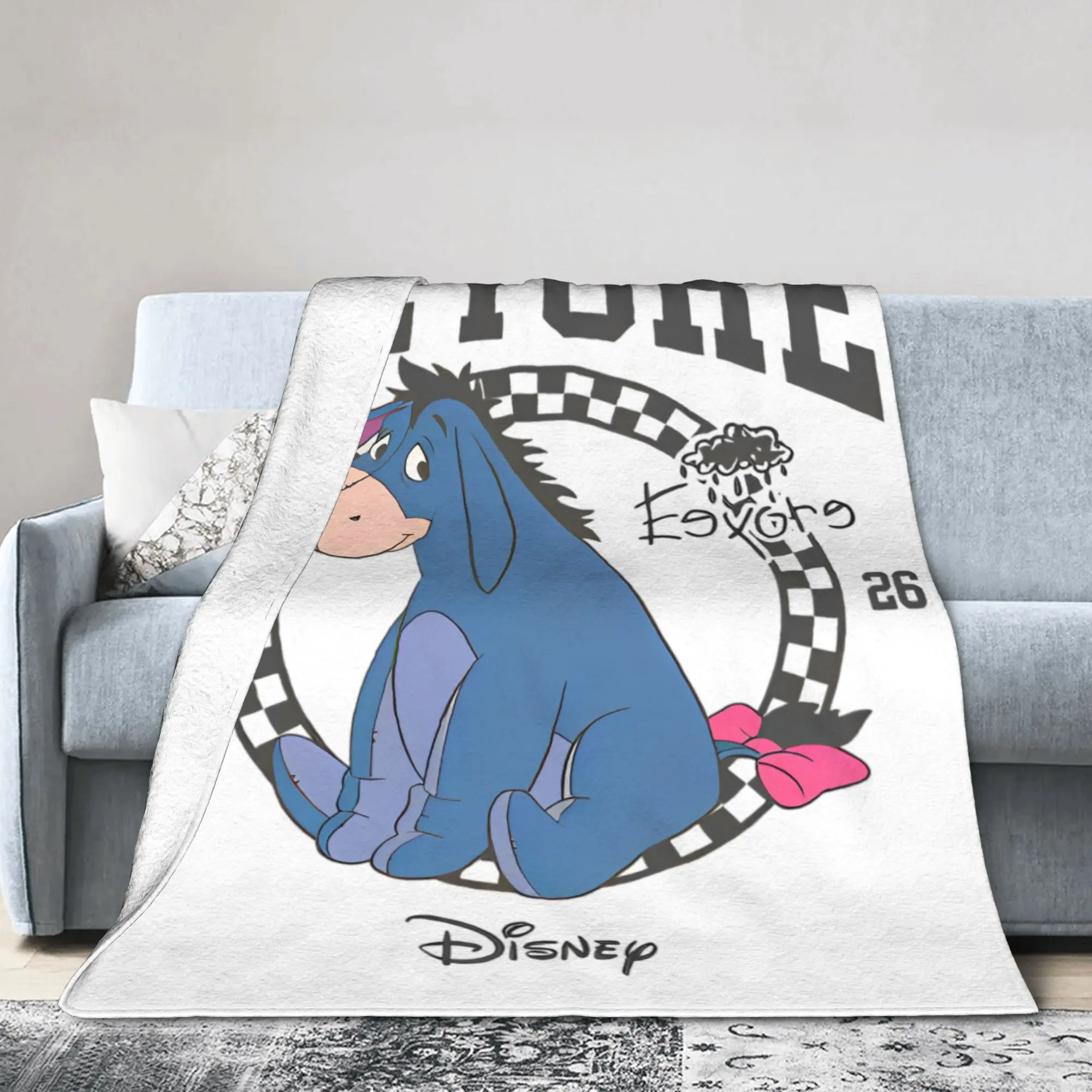 Winnie the Pooh Eeyore EST 1926 البطانيات الكرتون لطيف الفانيلا مضحك الدافئة رمي بطانية للمنزل الربيع/الخريف السفر