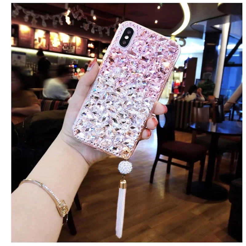 G24 Rhinesotne Case For Motorola Moto Edge 50 Pro Fushion Ultra S50 Neo 5G G85 G34 G64 G64y G04S G04 Cover Bling Telefon Funda