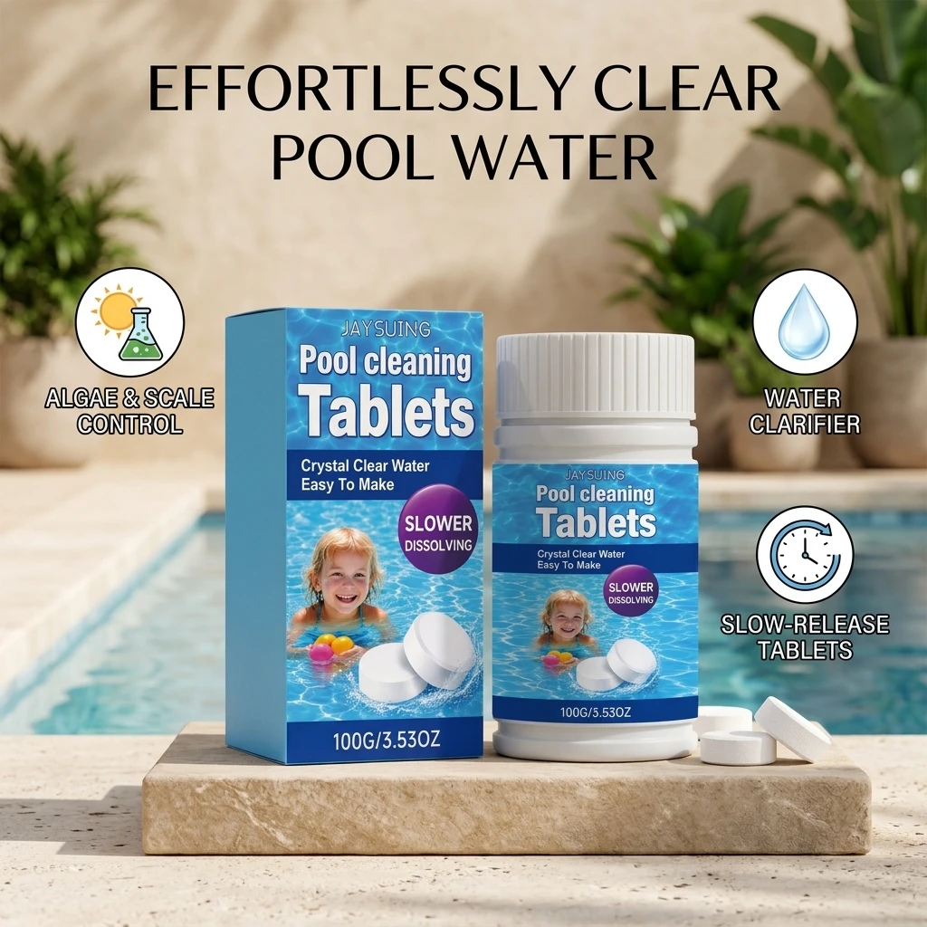 Water Purification Tablet - Tablet Pembersih Kolam Renang, Menjernihkan Air