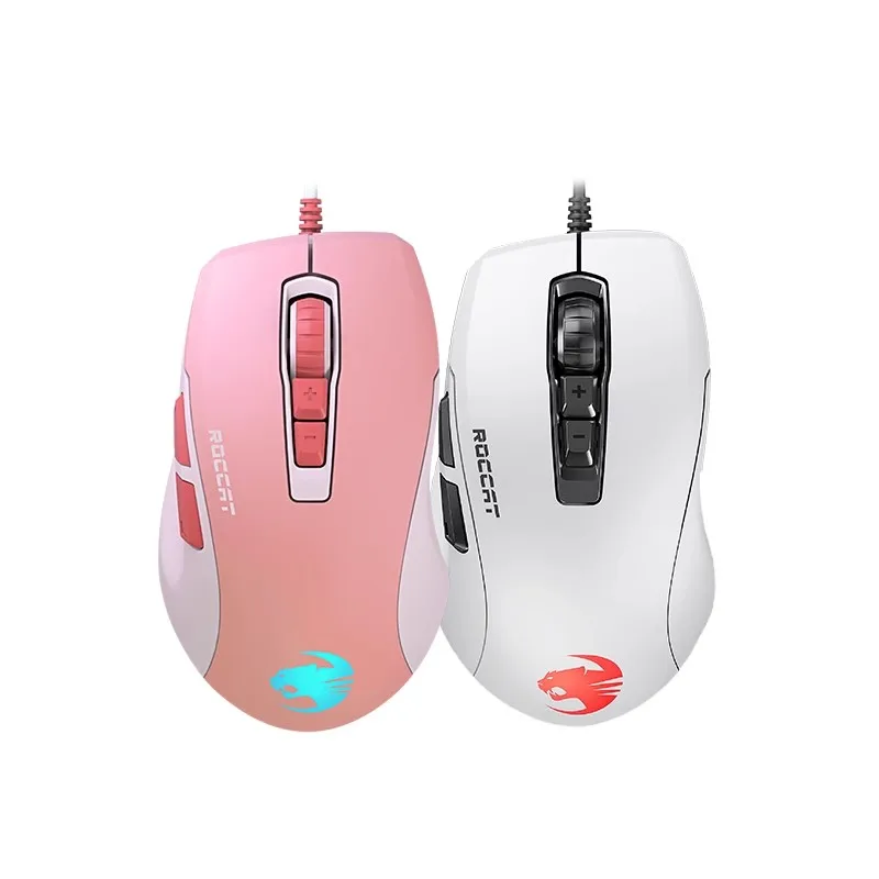 ماوس ألعاب ROCCAT KONE PURE خفيف الوزن إصدار فائق الصغر بتيار مستمر RGB ماوس ألعاب صغير الحجم ماكرو 66 ليوبارد PUBG Esports