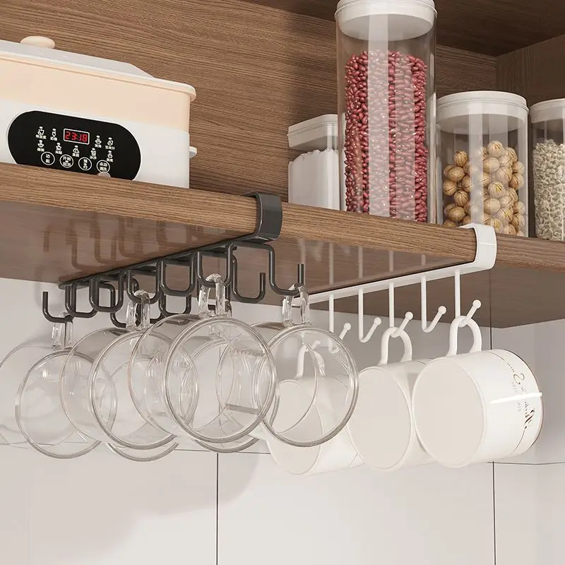 12 خطاف منظم المطبخ رف للأكواب والأواني والقبعات صف مزدوج لا مثقاب فوق الباب خطافات متينة لتجفيف الحديد منظم القبعة