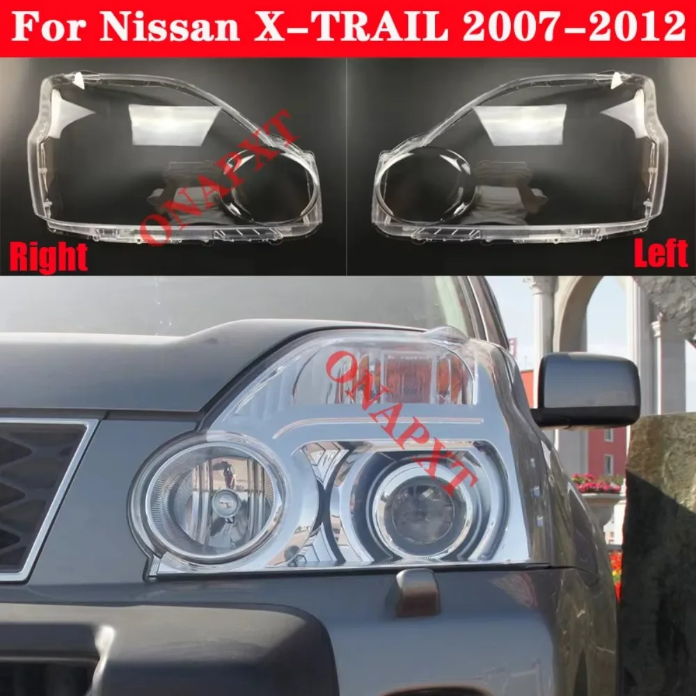 

Tapas luz automáticas para Nissan X-TRAIL, cubierta faro coche, pantalla Lámpara transparente, carcasa lente v