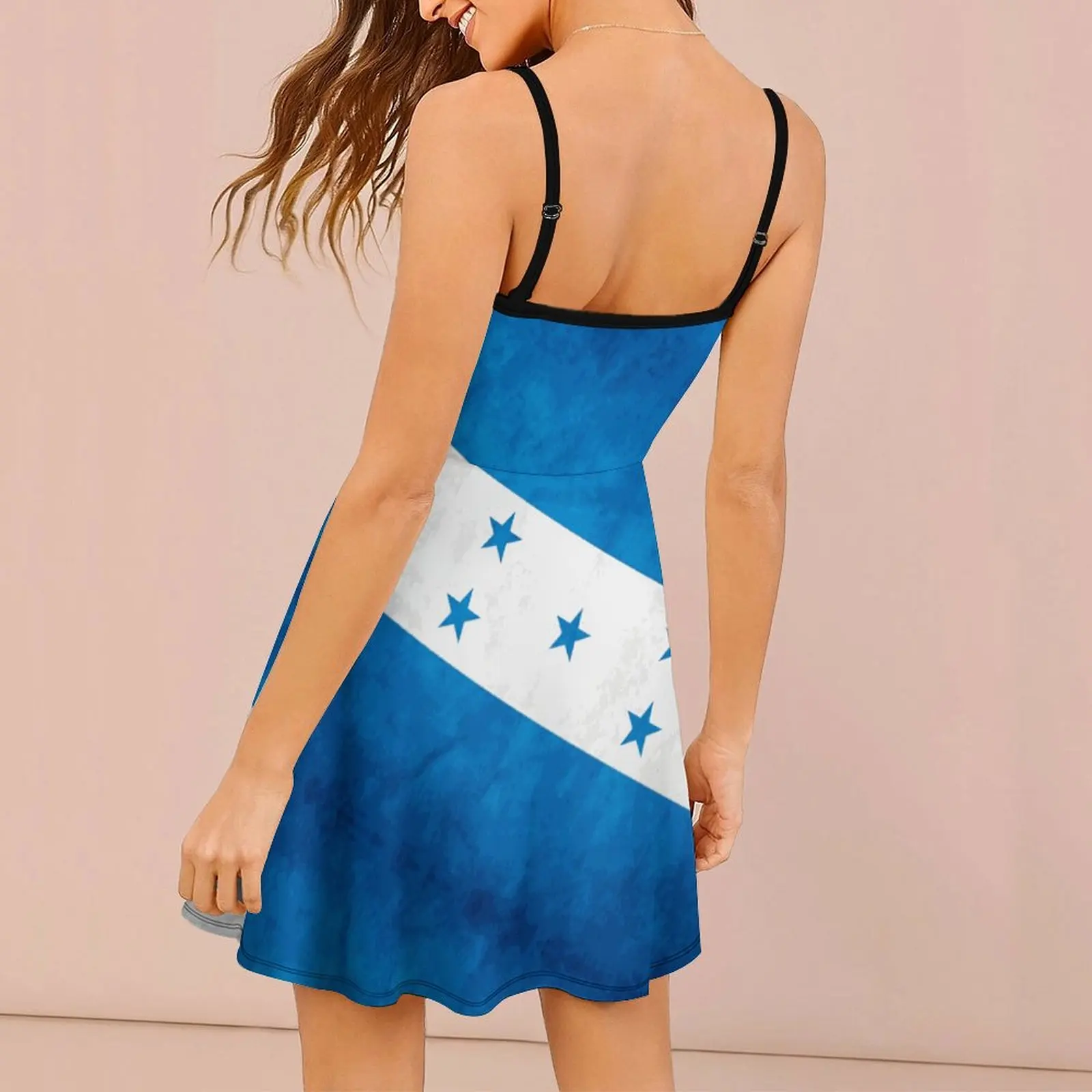 Honduras  Honduran Flag  National Flag of Honduras Creative Exotic Woman's Clothing Women's Sling Dress Casual Cocktails Dresses