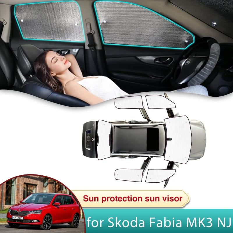 

Автомобильный солнцезащитный козырек для Skoda Fabia MK3 NJ Combi Tour 2015 2016 2017 2018 2019 2020 2021 2022 Аксессуары Солнцезащитный козырек на лобовое стекло с защитой от ультрафиолета