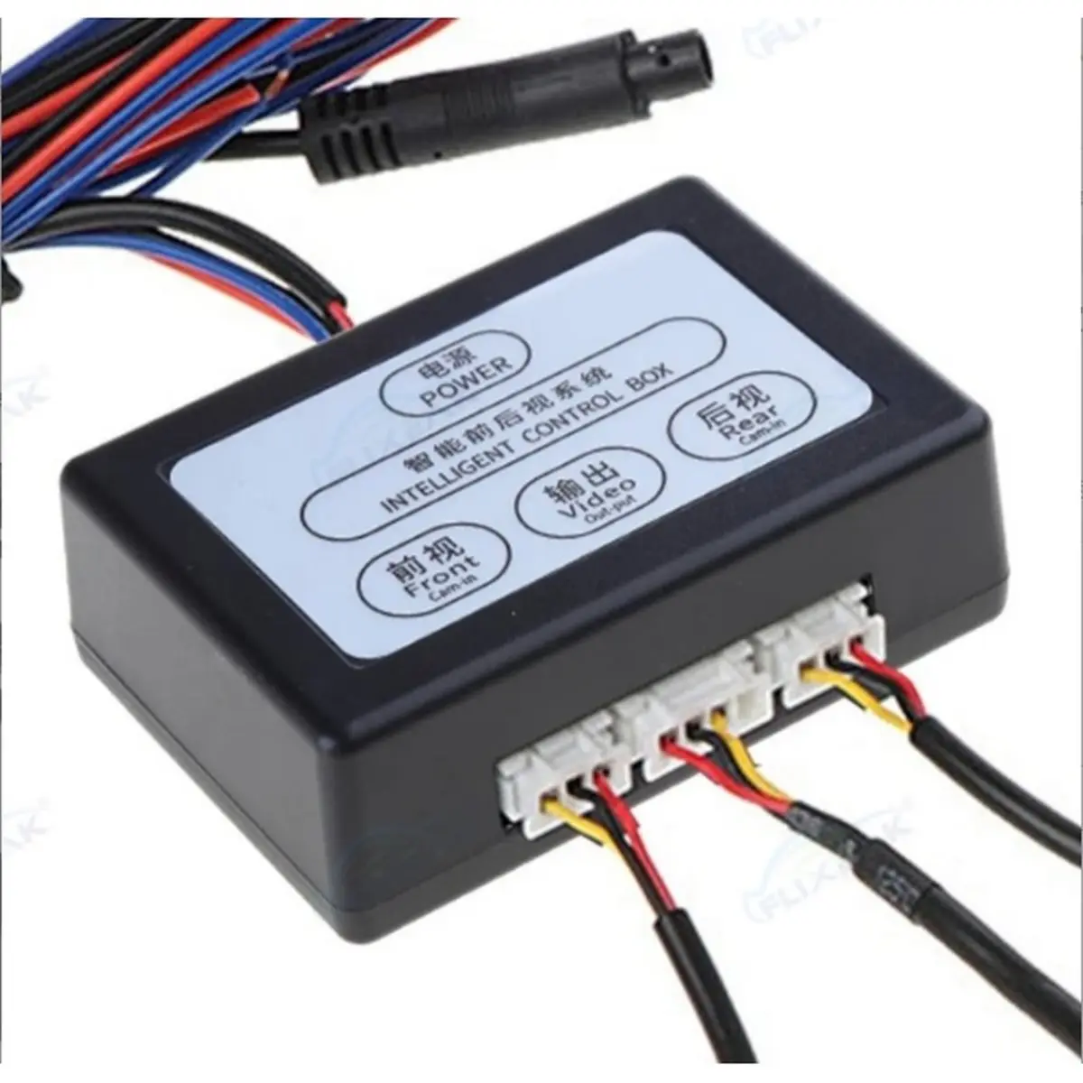 Two-Way Control Box for Front and Rear Cameras of Dual-Purpose Video Switcher for Reversing Image in Right-View