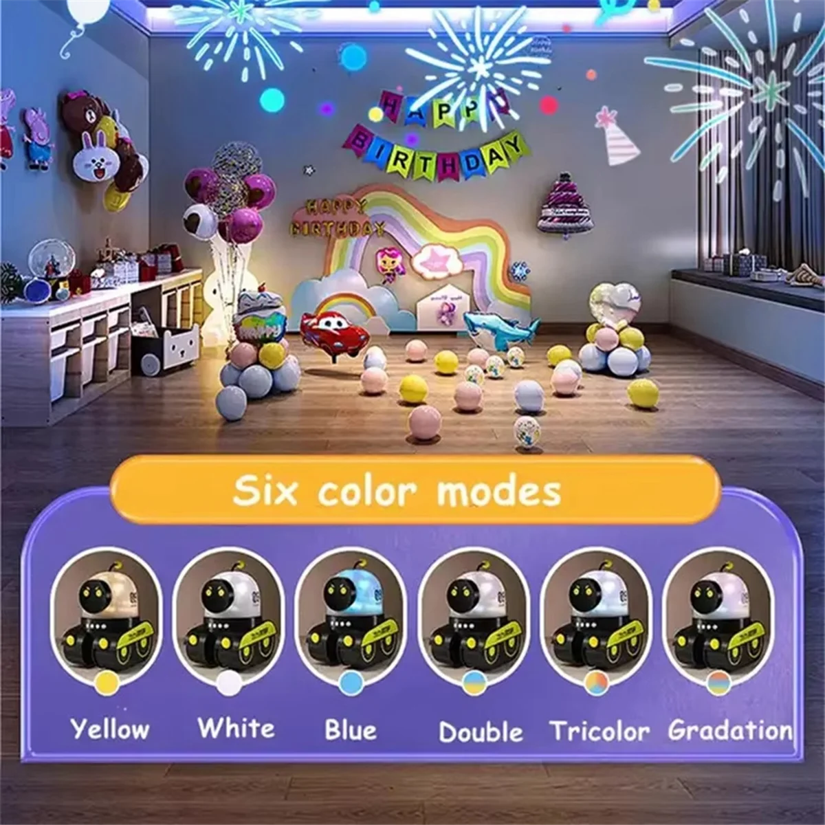 Y34A Star Projector Night Light for Kids,Cartoon Robot Car Projection Lamp Gift for Birthday,Christmas Celebration Room Decor