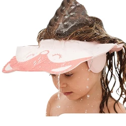 Adjustable Baby Shower Cap Hair Wash Hat for Kids Ear Protection Safe Children Shampoo Bathing Shower Protect Head Cover
