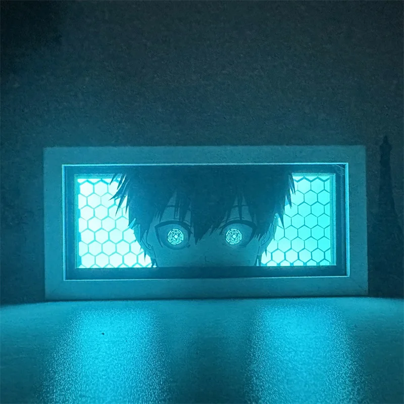 Anime BLUE LOCK world cup LED Paper carved lamp Anime Figure Isagi Yoichi Chigiri Hyoma 3D Night Light bedroom Decoration lamps