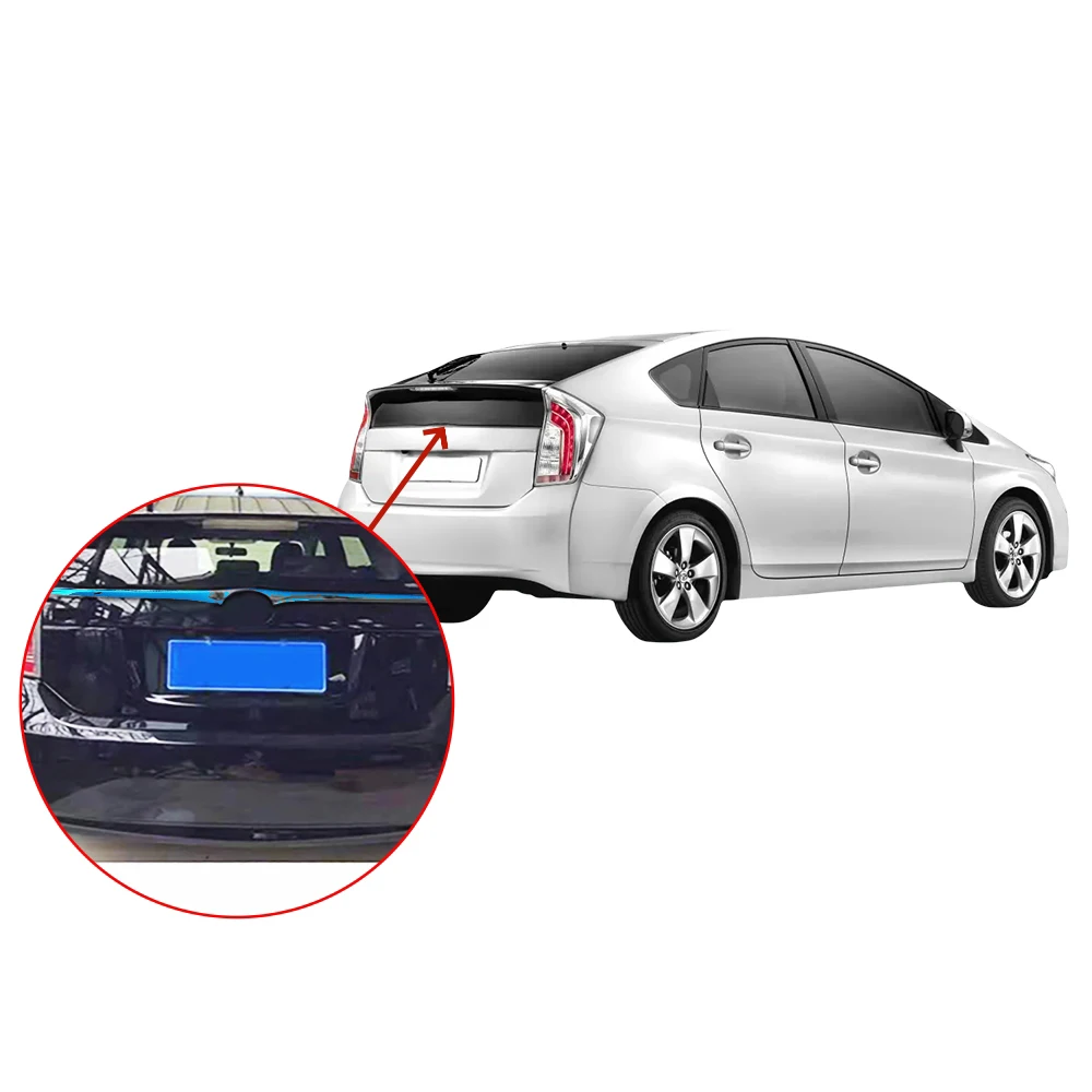สแตนเลสสตีลเงินด้านหลัง Trim สําหรับ Toyota Prius 30 2010-2015 รถอุปกรณ์เสริมส่วนประกอบภายนอกตกแต่ง