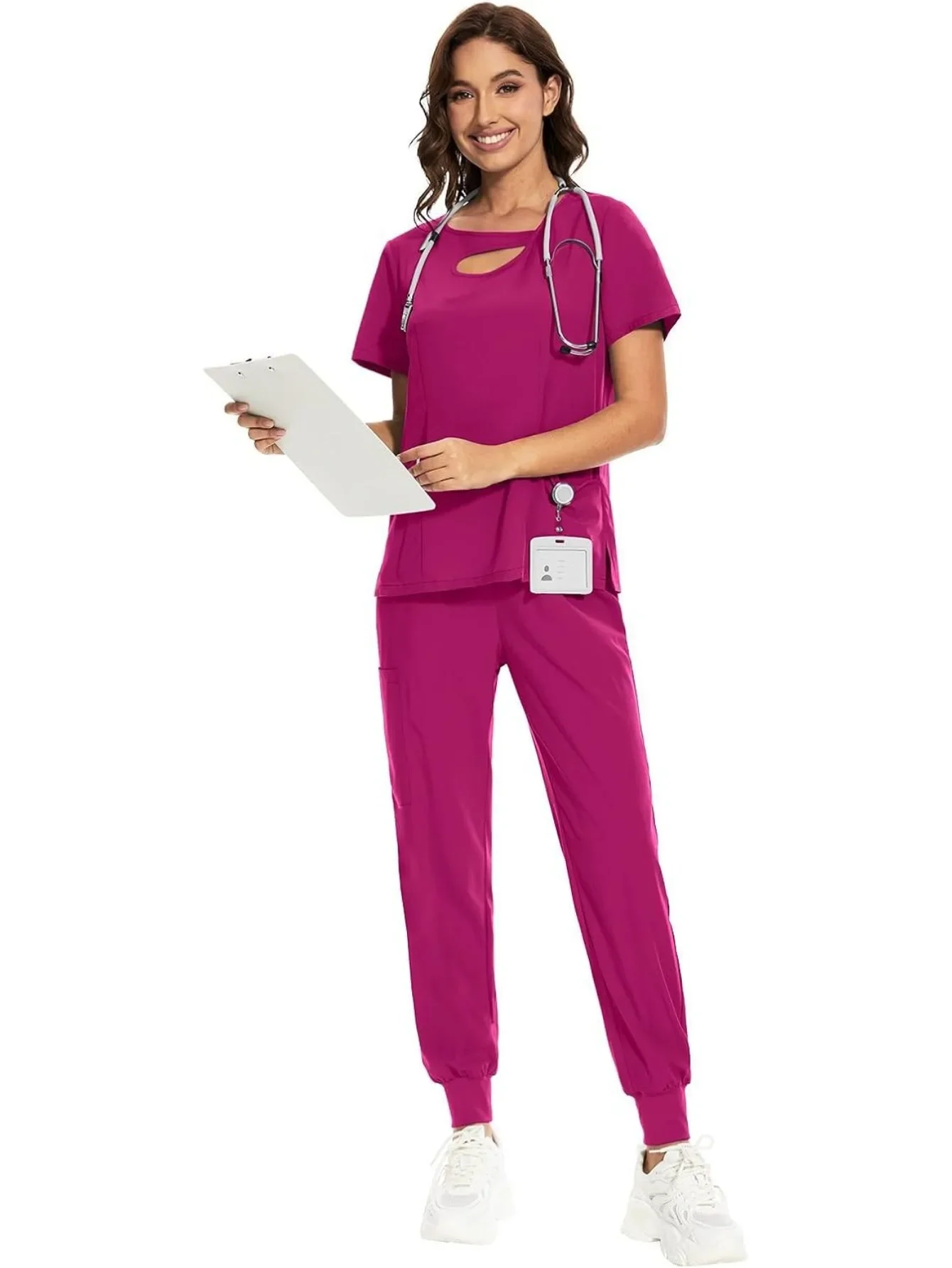 

Swift Sleek Womens 2-Piece Scrub Set for Doctors Nurses Professionals Workwear