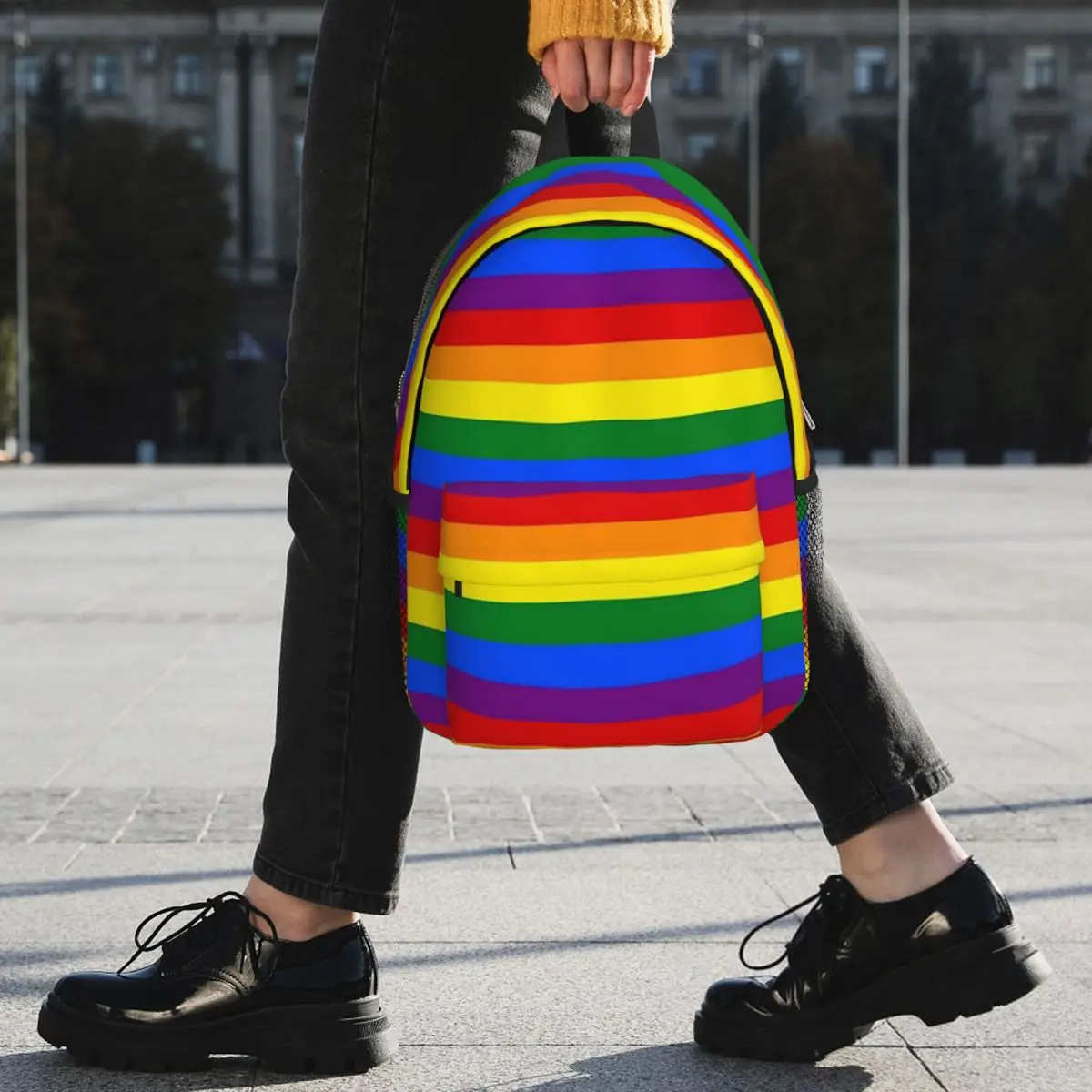 Sac à dos arc-en-ciel Pride Feel pour adolescents, cartable de dessin animé, sacs d'école pour étudiants, sac à dos pour ordinateur portable, sac initié, grande capacité