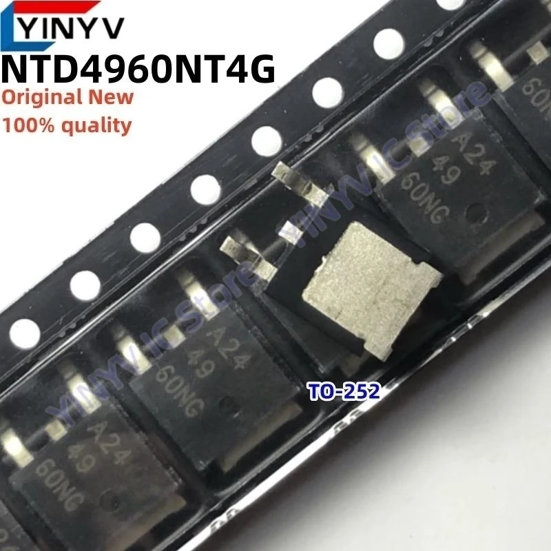 10 Stück NTD4960NT4G 4960NG TO-252 NTD4960NT4 NTD4960N NTD4960NG Leistungs-MOSFET 30 V, 55 A, Einzel-N-Kanal Original Neu 100% Qualität – Detail 1