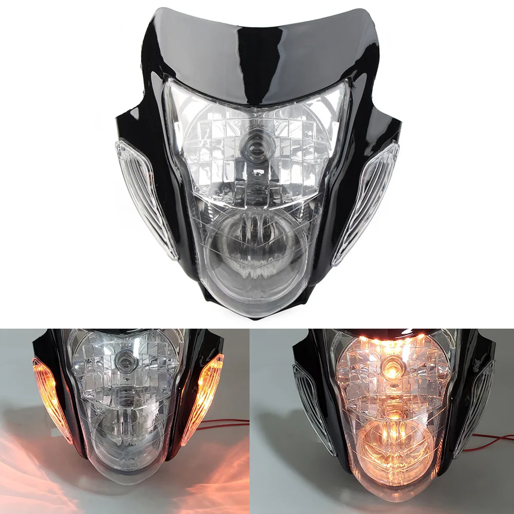 Motorcycle Headlight Head Lamp Amber Turn Signal Indicator Light for Yamaha Streetfighter