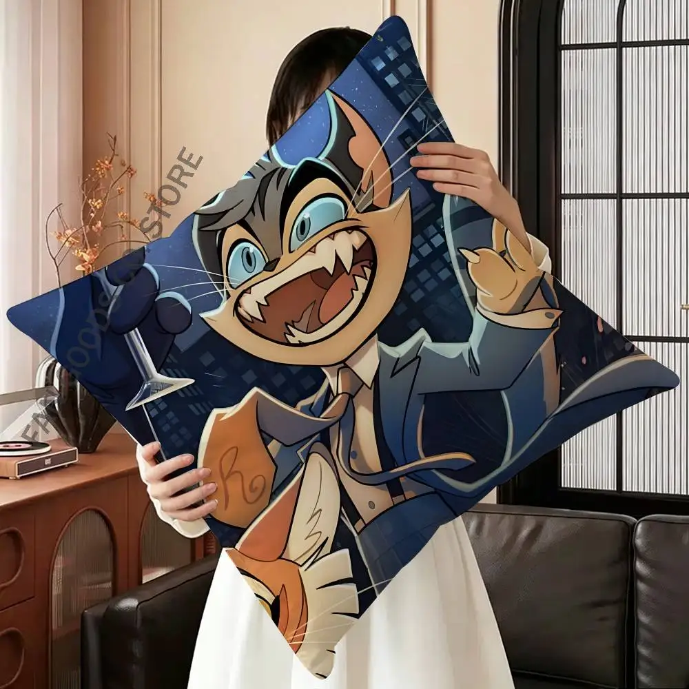 Cartoon L-Lack-adaisy  Rocky Printed Pillow Cover Cushion Case Simple Sofa Pillow Case No Pillow Core