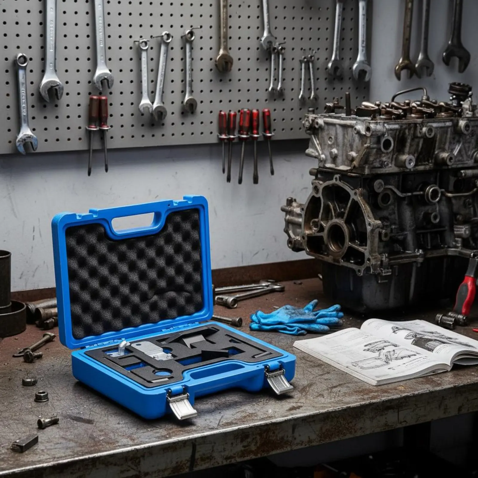 7 Pieces GDI Timing Locking Tool Set Metal Case Timing Belt Tool Set Vehicle Repair Tools Easy to Use High Hardness for Garage