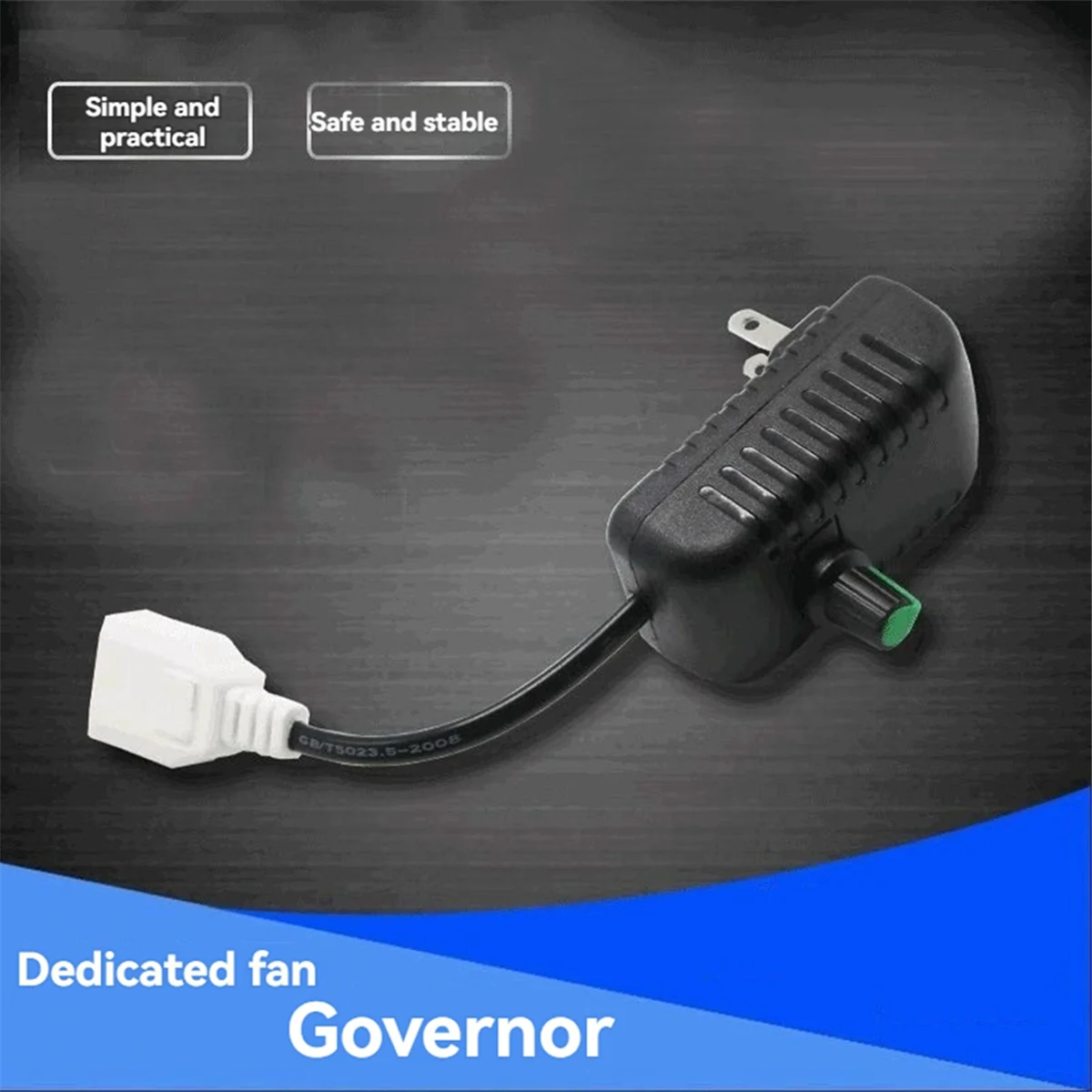 ABZV-220V Speed Control Switch Stepless Speed Controller Motor Speed Regulator Speed Governor Control Switch for Fan US Plug