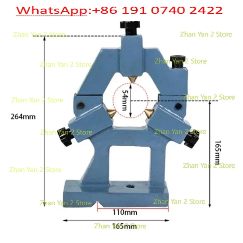 1PCS Lathe Steady Rest Follow Rest Clamp, Adjustable Support for Long Shafts, Precision Turning Accessory