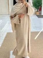Robe de ramadan pour femmes musulmanes, robes modestes, Jalabiya éducatif, Abayas arabes saoudiens marocains, Kaftan de Dubaï, Robe d'automne et d'hiver, Eid, 2024 2