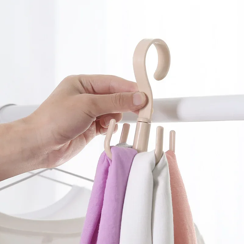 Space Saving Rotated Hanger Hooks Wardrobe Clothes Rack Hanger Organizer Bag Hanger Shoes Belt Scarf Hanging Rack Closet Hanger