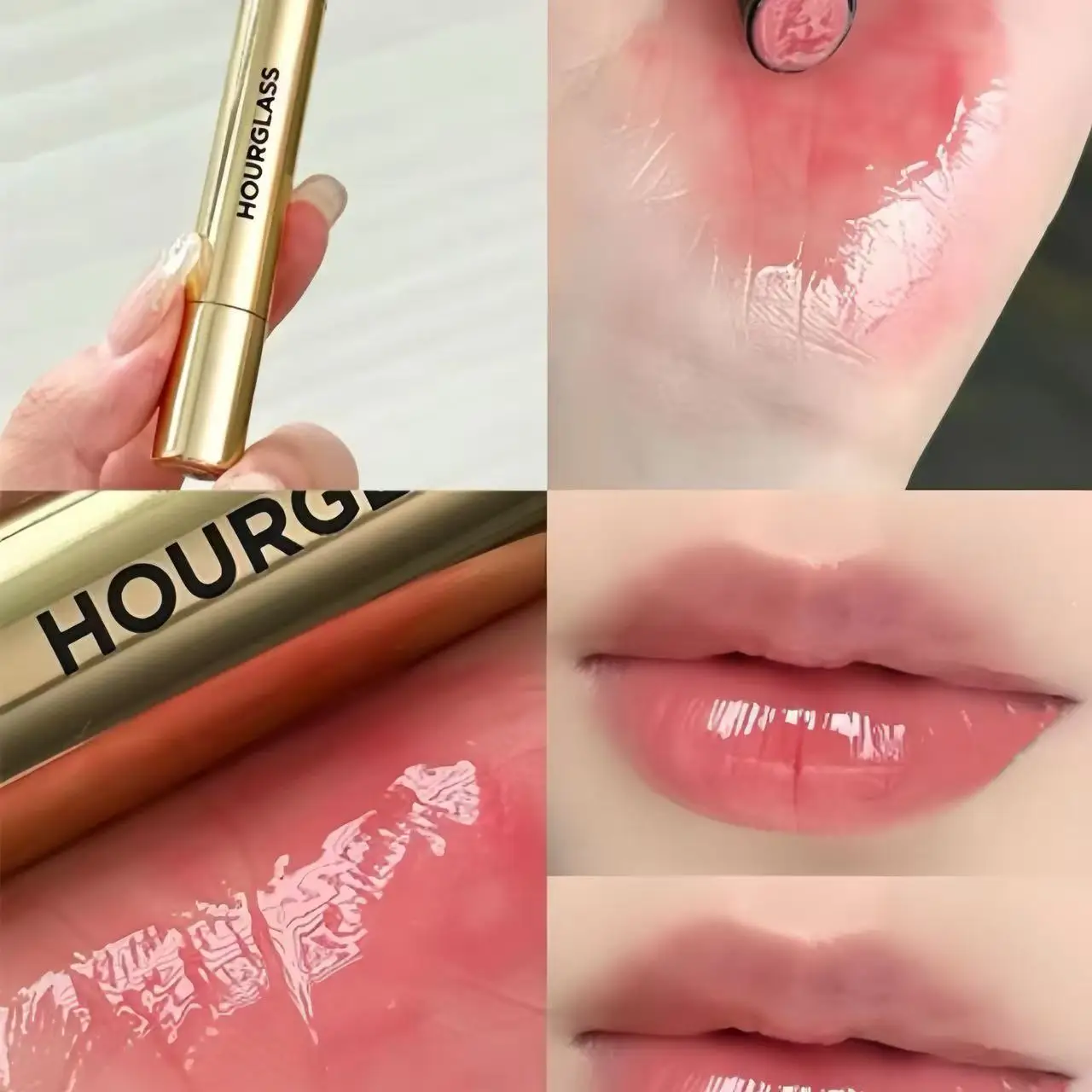 6 colori Clessidra Rossetto Phantom Balsamo volumizzante lucido Marrone rossastro Lucidalabbra solido Trucco naturale nutriente duraturo