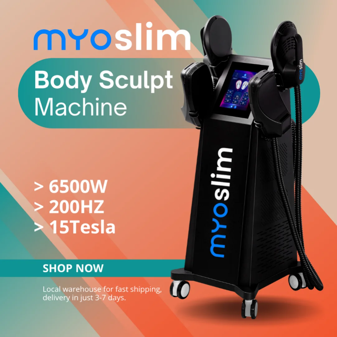 

Профессиональный аппарат для коррекции фигуры RF MYOSLIM, электрический EMS-стимулятор для сжигания жира и стимуляции мышц, 15 Тес, 6500 Вт, 5 насадок Neo