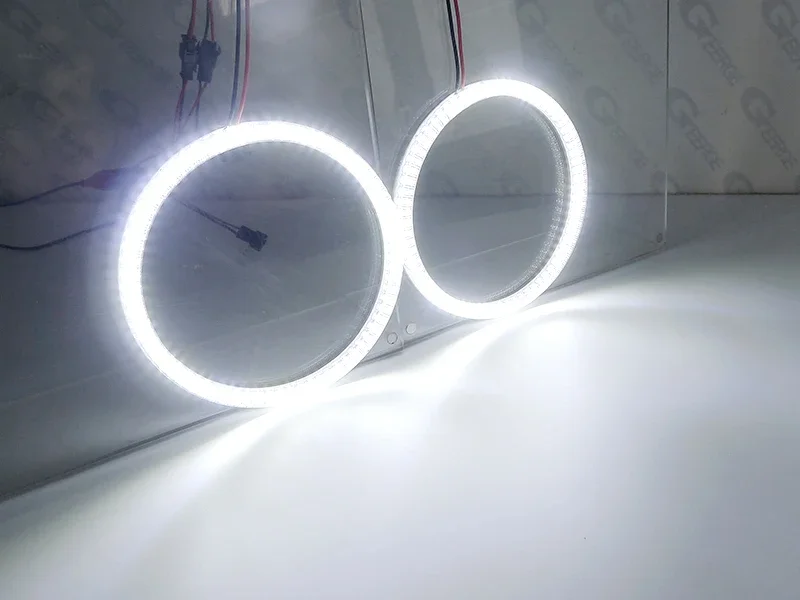 لفولفو S60 II 134 V60 155 157 2014 2015 2016 2017 2018 يوم ضوء الترا برايت مصلحة الارصاد الجوية LED عيون الملاك عدة خواتم هالة #6