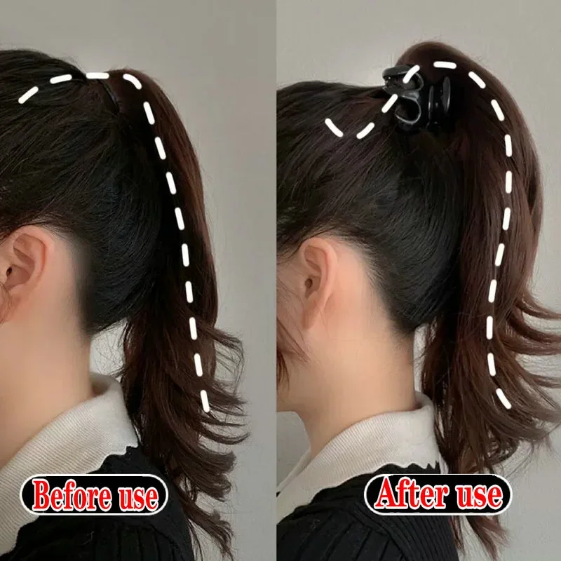 Korean Fashion Black Ponytail Fixed Artifact Shark Clip Hair Claw Hair Clip Jewelry Hair Accessories for Women Girl Hairpins