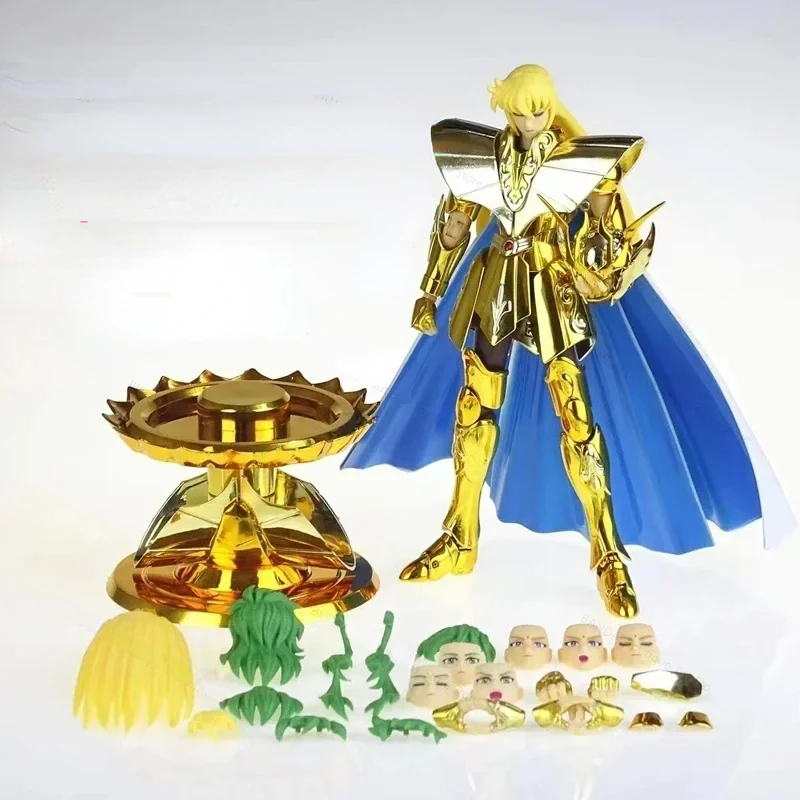 (In Stock) CS  Saint Seiya Myth Cloth EX Virgo Shaka +Lotus Base 24K/OCE Gold Knights of The Zodiac Action FigureToy