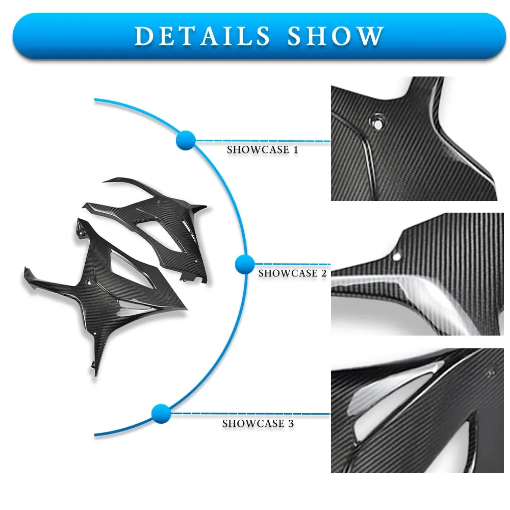 For BMW S1000RR M1000RR 2024 2023 - S1000 M1000 RR Carbon Fiber Lower Side Panels Protection Fairing Kit Motorcycle Accessories