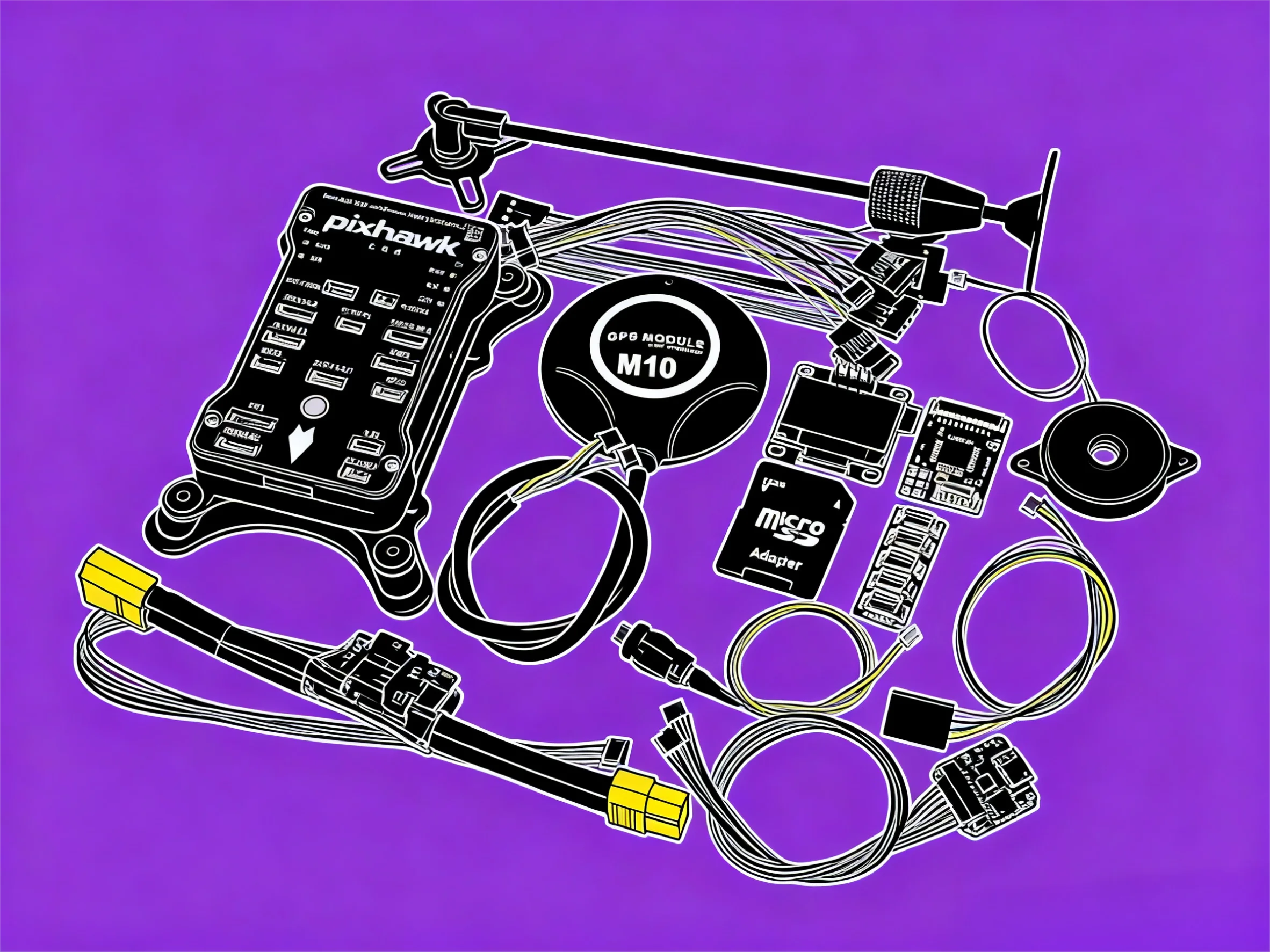Rctosky PixHawk PX4 M10 GPS PIX 2.4.8 contrôleur de vol 32 bits avec interrupteur de sécurité pilote automatique Buzzer PPM I2C quadrirotor Ardupilot