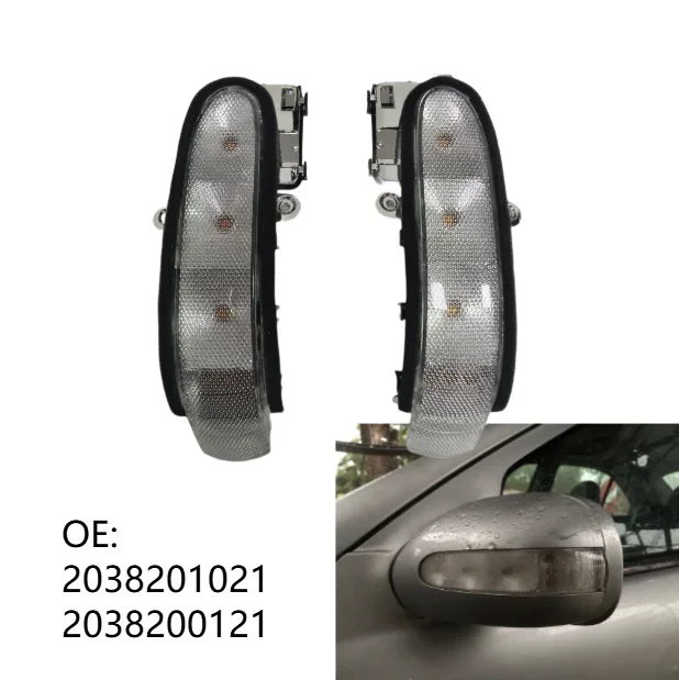 For Mercedes W203 For C-Class 1999-2004 Left Right Door Mirror Turn Signal Light 2038201021 2038200121 Replacement Car Lights