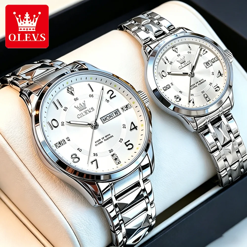 olevs-couple-watches-trend-simple-stainless-steel-original-quartz-wristwatch-dual-scale-waterproof-luminous-date-week-fashion