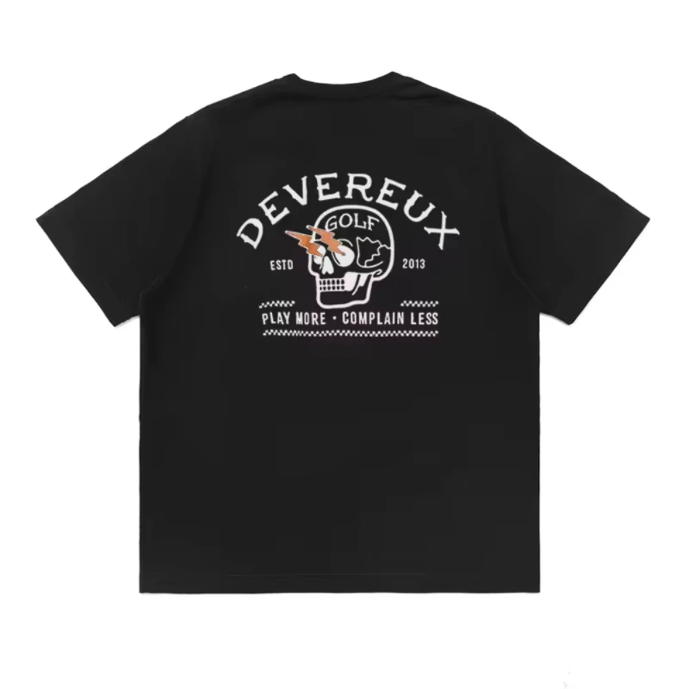 

2025 DEVEREUXE GOLF High Quality Cotton Printed Tshirt Women Summer Universal Golf Outdoor Crew-neck Male Short-sleeved Clothing