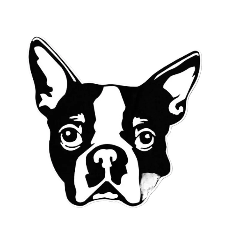 

Car decoration stickers FOR Boston Terrier iPad Vinyl Car Window Decals Sticker Love My White Rescue Dog Mom 20CM PVCKK