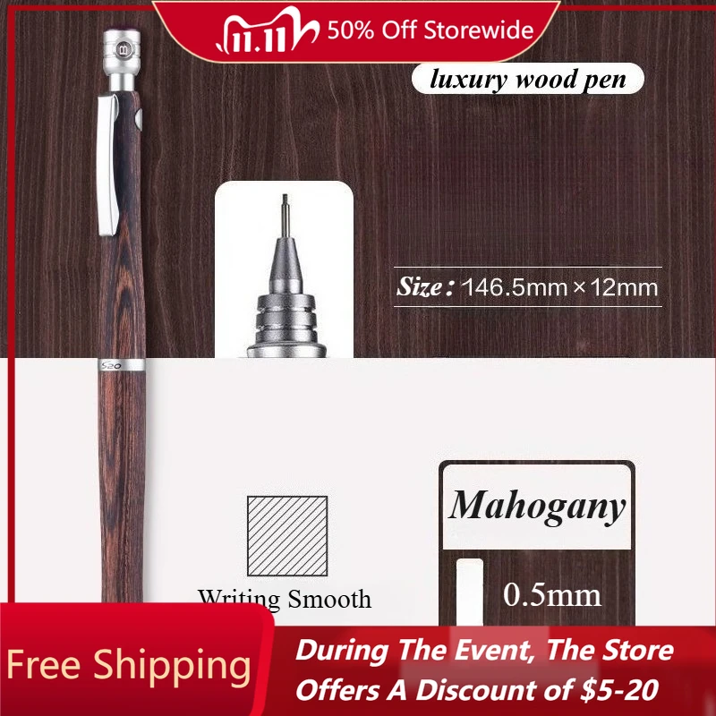 

Японский роскошный деревянный автоматический карандаш PILOT Limited Edition, деревянный карандаш премиум-класса с низким центром тяжести и непрерывным свинцом, канцелярские принадлежности