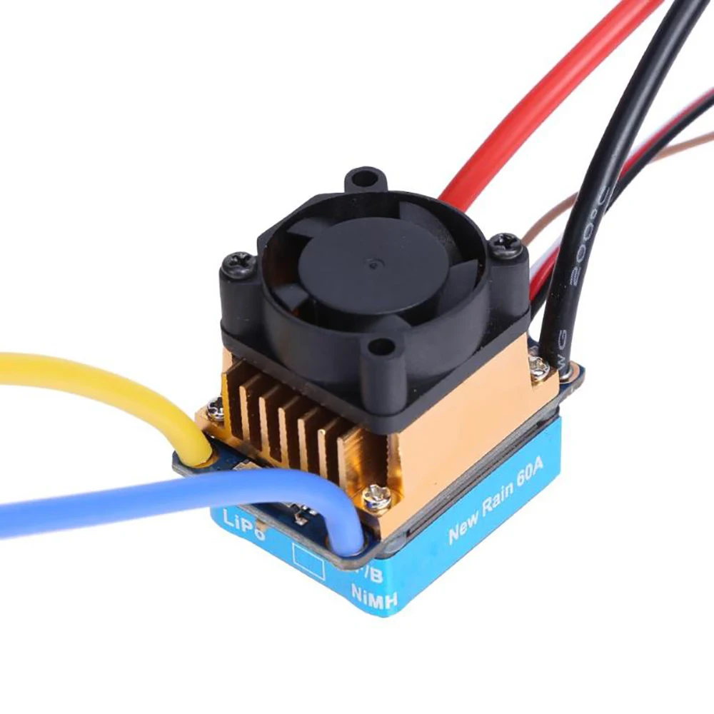 High Quality OCDAY 5-13V 320A Waterproof 3S 60A Brushed Motor ESC Electronic Speed Controller For 1/10 RC Car