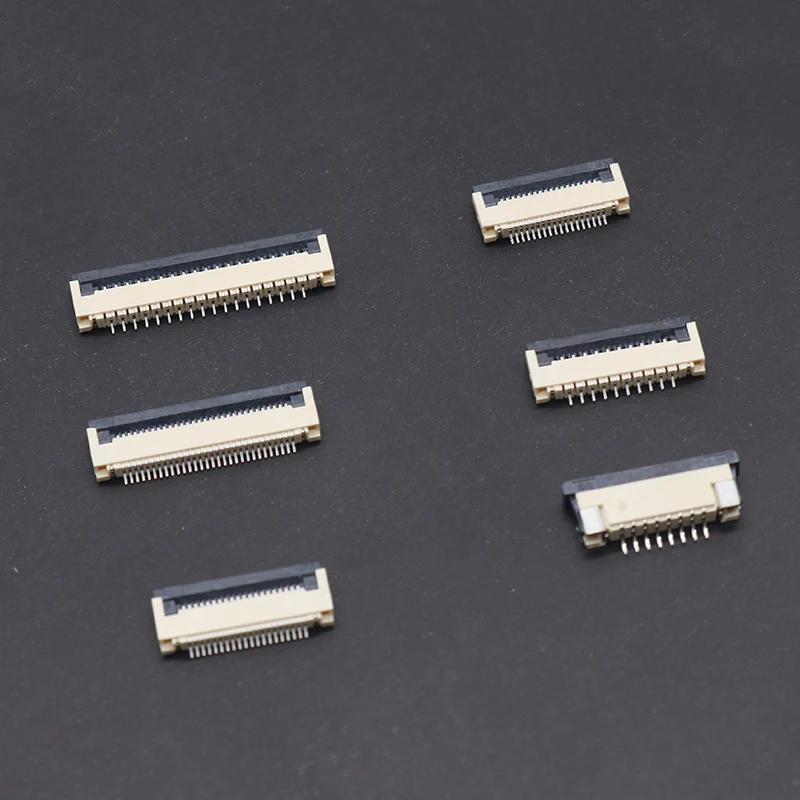 1pcs FPC socket connector 0.5/1.0mm, for 8/10/18/20/30P Flip cover/drawer 12864 COG LCD screen