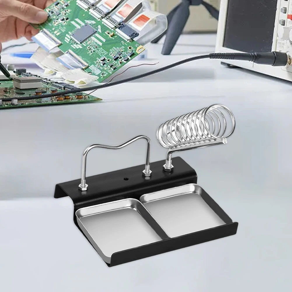 Soldering Iron Stand Portable Holder Soldering Tin Stand with Welding Cleaning Sponge Electric Soldering Iron Accessories