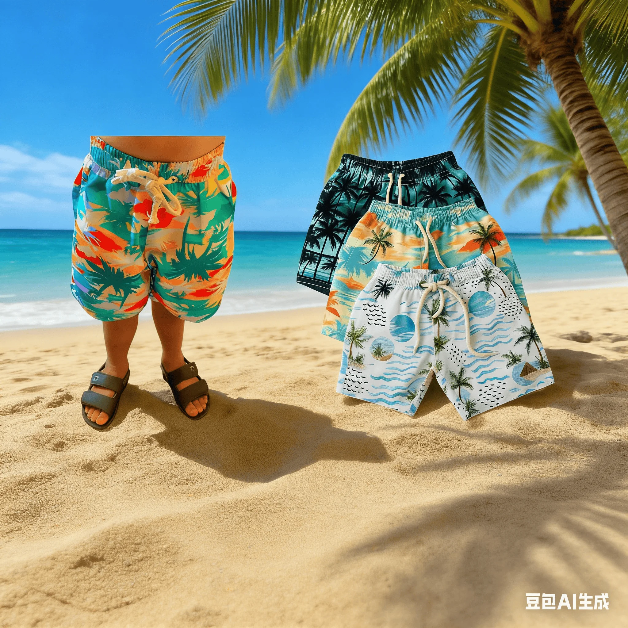 

Летние новые модные пляжные шорты с принтом для всей семьи (взрослые/детские), свободного кроя, больших размеров, быстросохнущие, мужские и женские.