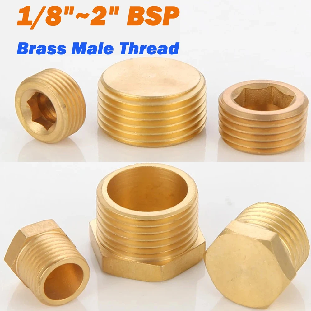 

Латунная наружная резьба Заглушка Торцевая заглушка Стопорные заглушки Концевой винт на адаптере соединителя фитинга BSP 1/8 дюйма 1/4 дюйма 3/8 дюйма 1/2 дюйма 3/4 дюйма 1 дюйма 2 дюйма BSP