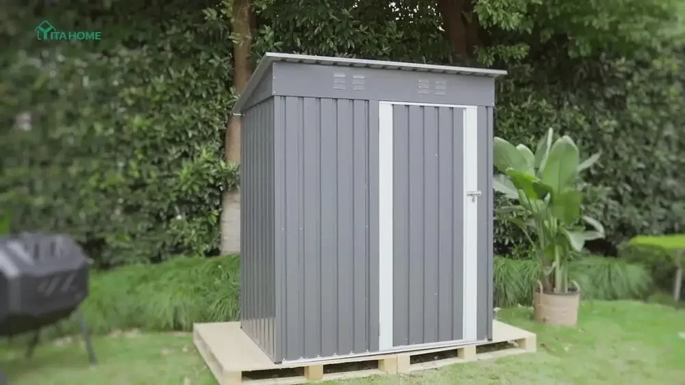 Outdoor Storage Shed w/Lockable Heavy Duty Tool Sheds Storage House tool Storage