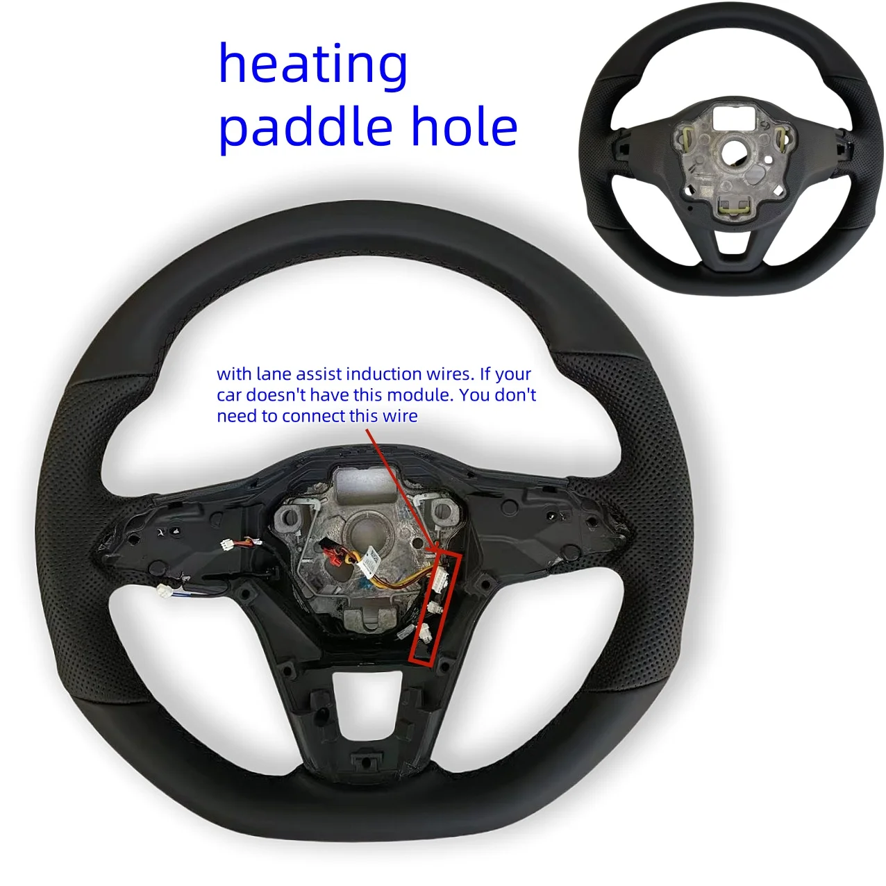 

Black stitching, red stitching OEM For VW Golf 8 Rline Touareg CR Tigaun MK2 T-roc arteon heated steering wheel body
