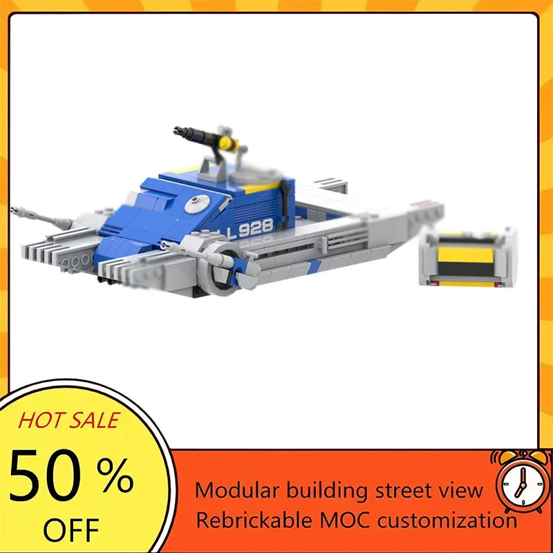 

Набор для сборки космического корабля из 418 деталей: популярная модель из фильма «Звездные войны», модульный конструктор, технологичный подарок, праздничный набор для детей