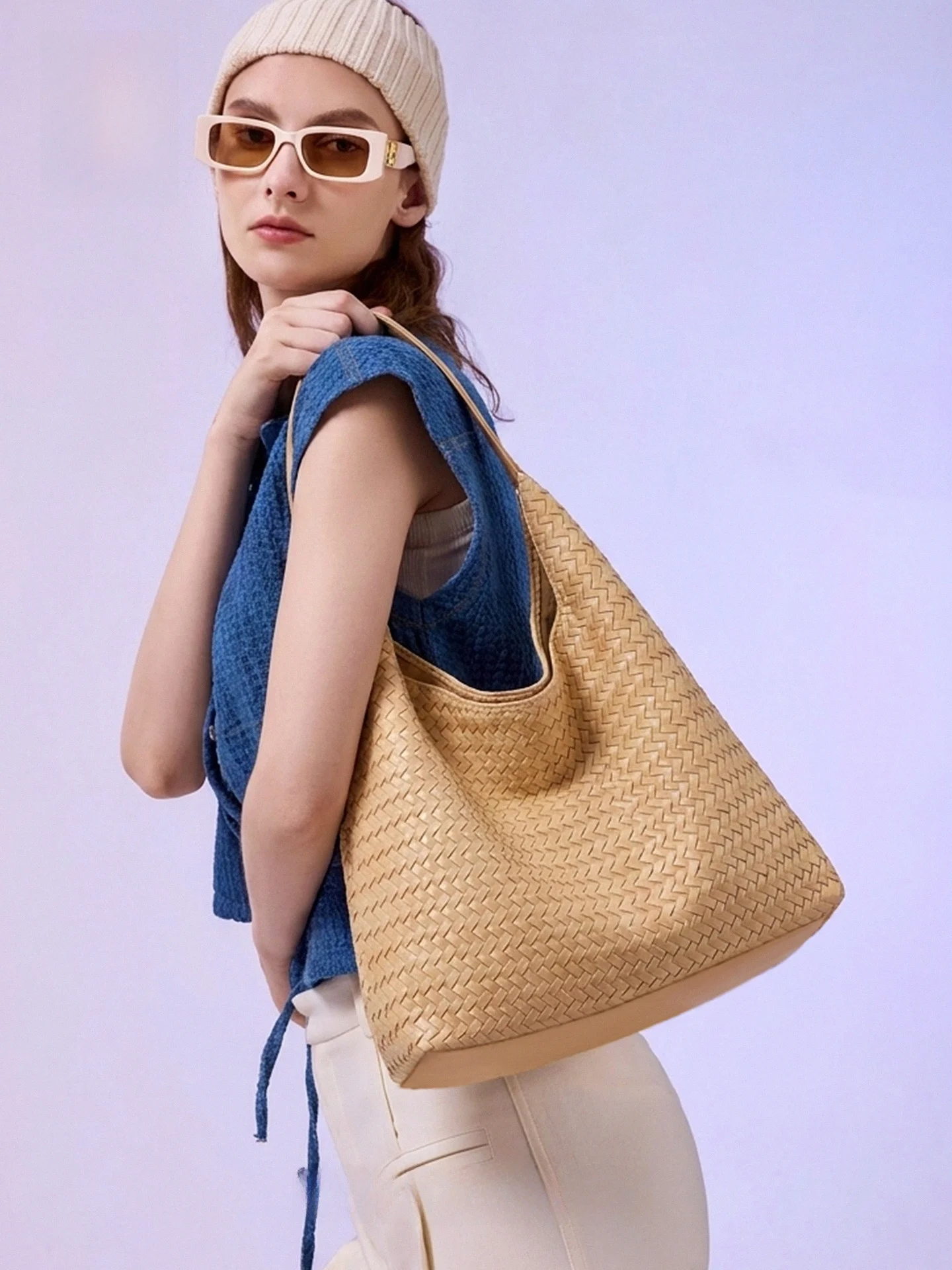 

MuziKai Women's Large Capacity Tote Bag 2026 New Summer Fashion Simple Underarm Lazy Commuting Single Shoulder Bag
