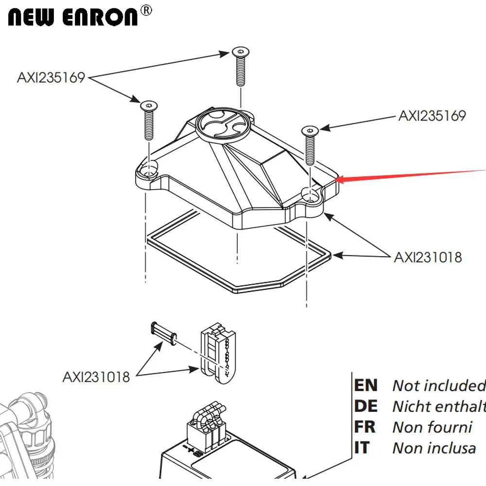 Górna pokrywa metalowej skrzyni biegów AXI231018 do 1/10 AXIAL SCX10 III Wrangler JEEP AXI03007 RC Crawler Akcesoria samochodowe
