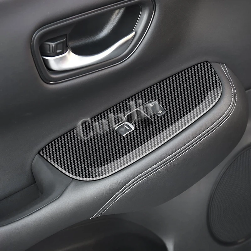 

RHD for Honda ZR-V ZR V ZRV 2022 2023 Interior ABS Carbon Fiber Inside Armrest Window Lift Glass Rise Control Switch Cover Trim